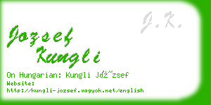 jozsef kungli business card